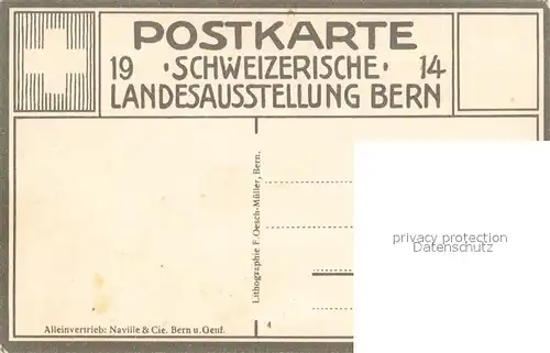 AK / Ansichtskarte Bern_BE Schweizerische Landesausstellung Bern 1914 mit Bluemlisalp Niesen Doldenhorn und Gurten Bern_BE