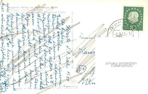 AK / Ansichtskarte Hoerste_Lippe Bergheim Hoerste im Teutoburger Wald Fliegeraufnahme Hoerste_Lippe