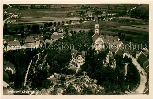 AK / Ansichtskarte Pleystein Fliegeraufnahme mit Kirche Pleystein