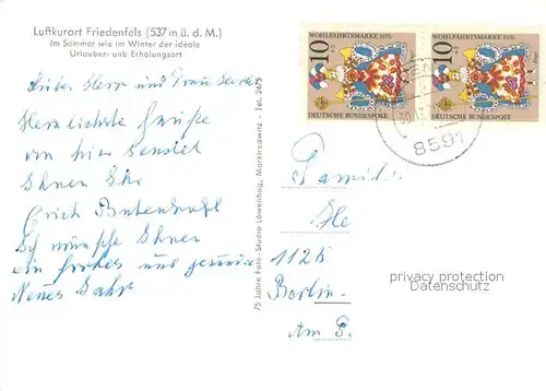 AK / Ansichtskarte Friedenfels Winterpanorama Friedenfels