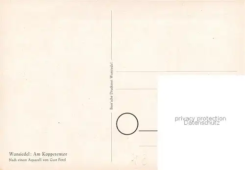 AK / Ansichtskarte Wunsiedel Am Koppetentor Aquarell Wunsiedel