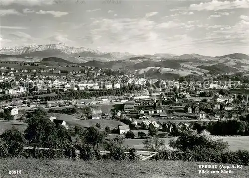 AK / Ansichtskarte Herisau_AR Panorama mit Saentis Herisau_AR