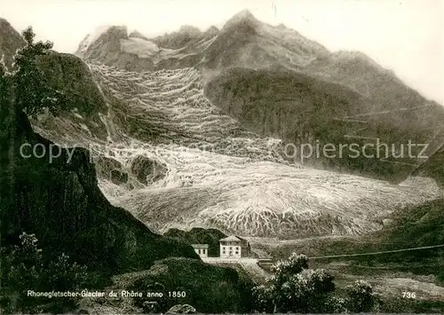 AK / Ansichtskarte Rhonegletscher_Glacier_du_Rhone_VS Panorama 