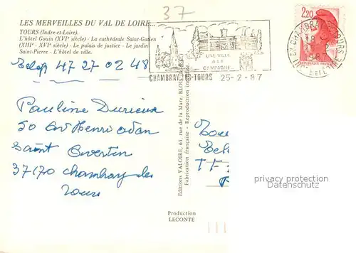 AK / Ansichtskarte Chronik AK Tours 