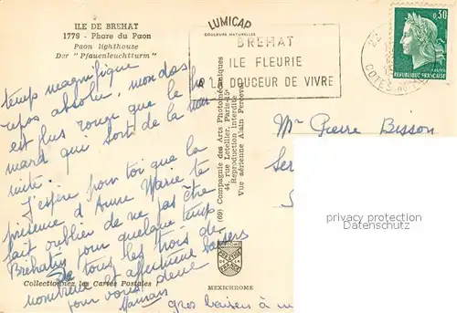 AK / Ansichtskarte Leuchtturm Iris 1719  Ile de Brehat Leuchtturm