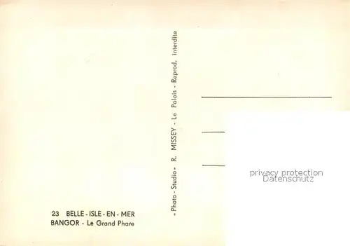 AK / Ansichtskarte Leuchtturm Belle Isle En_Mer  Leuchtturm