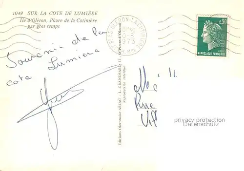 AK / Ansichtskarte Leuchtturm Sur la cote de lumiere Leuchtturm