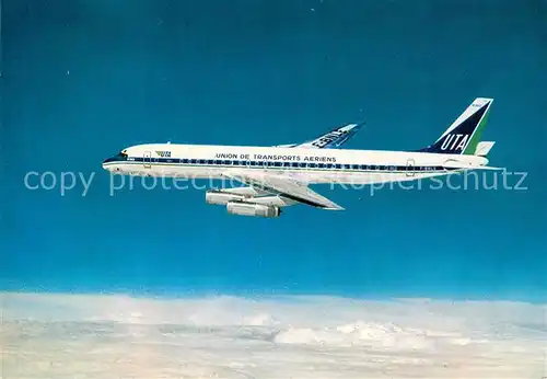 AK / Ansichtskarte Flugzeuge_Zivil UTA super DC 8 62 