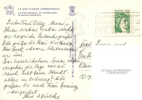 AK / Ansichtskarte Leuchtturm Le Cap D Agro Leuchtturm