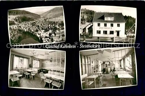 AK / Ansichtskarte Steinwiesen Panorama Gasthof Kuhnlein Gastraeume Steinwiesen