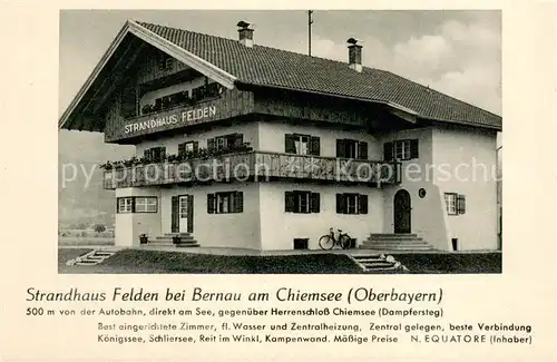AK / Ansichtskarte Bernau_Chiemsee Strandhaus Felden Bernau Chiemsee