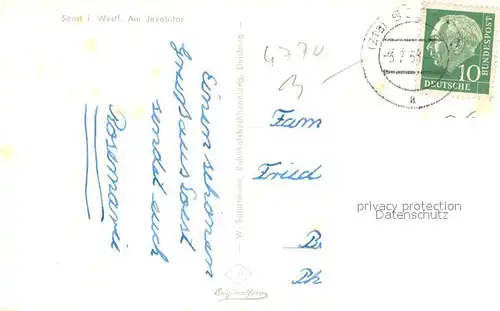 AK / Ansichtskarte Soest_DE_NRW Am Jakobitor 