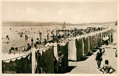 AK / Ansichtskarte Crikvenica_Kroatien Strandpartie Crikvenica Kroatien