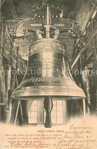 AK / Ansichtskarte Geneve_GE Deux fois brisee je veux vivre encore et toujours rappeler la voix de la vieille Clemence aux enfants des enfants de Geneve Geneve_GE