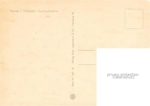 AK / Ansichtskarte Marne_Holstein Fliegeraufnahme Marne_Holstein