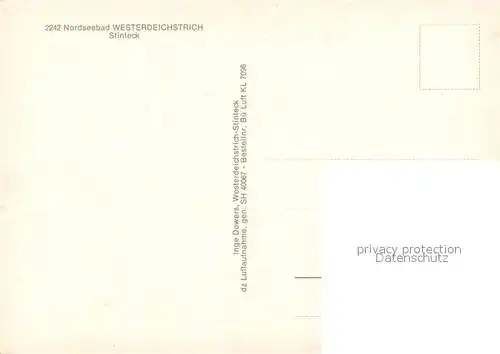 AK / Ansichtskarte Stinteck_Westerdeichstrich Fliegeraufnahme 