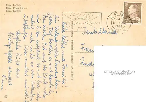 AK / Ansichtskarte Koge Fliegeraufnahme Koge