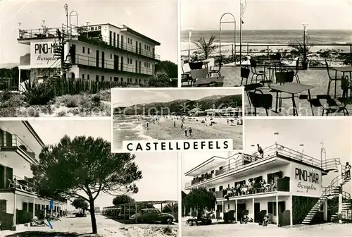 AK / Ansichtskarte Castelldefels Bungalow Pino Mar Terrasse Strand  Castelldefels