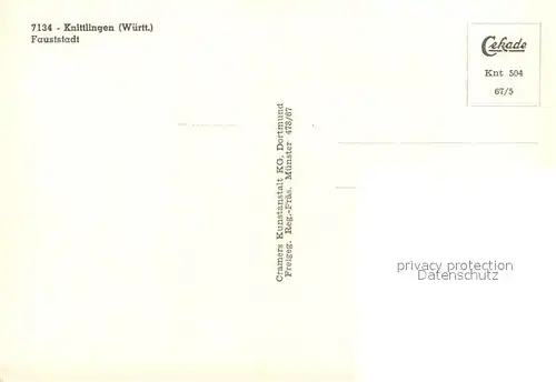 AK / Ansichtskarte Knittlingen Fauststadt Fliegeraufnahme Knittlingen