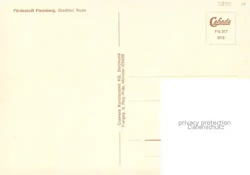 AK / Ansichtskarte Flensburg Stadtteil Rude Fliegeraufnahme Flensburg