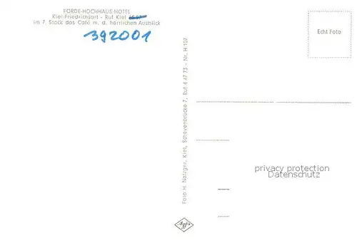 AK / Ansichtskarte Kiel Foerde Hochhaus Hotel Kiel