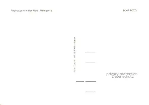 AK / Ansichtskarte Rheinzabern Muehlgasse Rheinzabern