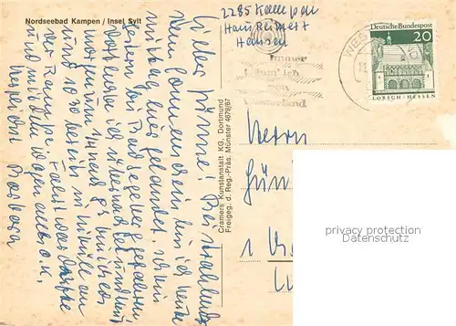 AK / Ansichtskarte Kampen_Sylt Fliegeraufnahme Kampen Sylt