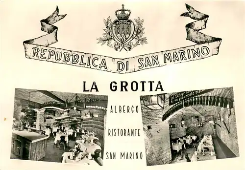 AK / Ansichtskarte San_Marino_Repubblica Ristorante Albergo La Grotta Gastraeume San_Marino_Repubblica