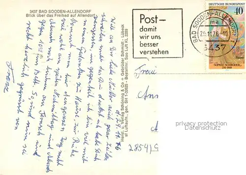 AK / Ansichtskarte Bad_Sooden Allendorf Fliegeraufnahme mit Freibad und Stadt Bad_Sooden Allendorf