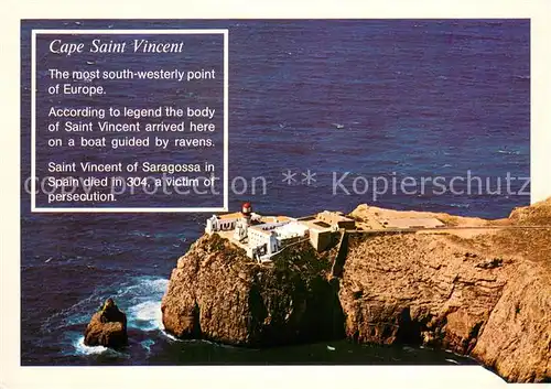 AK / Ansichtskarte Leuchtturm Cape Saint Vincent Leuchtturm