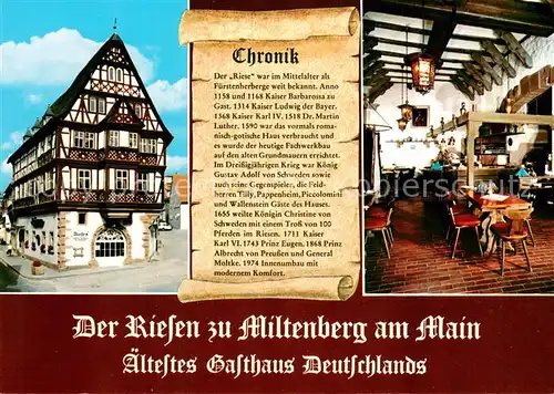 AK / Ansichtskarte Chronik AK Gasthaus Riesen 