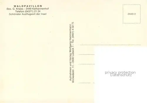 AK / Ansichtskarte Katharinenhof_Fehmarn Waldpavillon Katharinenhof Teilansichten Katharinenhof Fehmarn