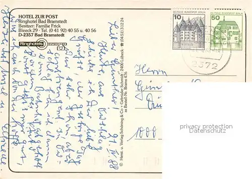 AK / Ansichtskarte Bad_Bramstedt Hotel Zur Post Ringhotel Bad_Bramstedt