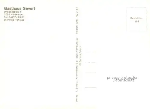 AK / Ansichtskarte Hamwarde Gasthaus Gevert Hamwarde