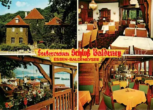 AK / Ansichtskarte Baldeneysee Seeterrassen Schloss Baldeney Informationen Baldeneysee