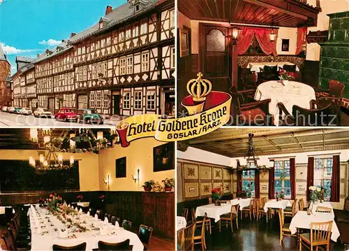 AK / Ansichtskarte Goslar Hotel Goldene Krone Fachwerkhaus Goslar