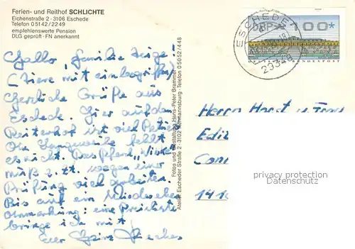 AK / Ansichtskarte Eschede Ferien  u. Reithof Schlichte Eschede