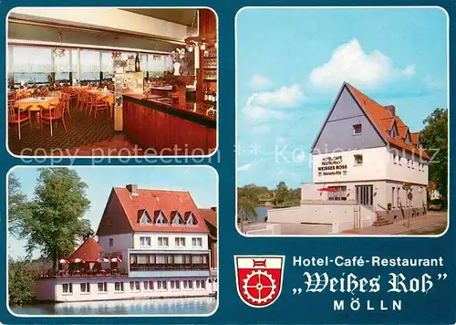 AK / Ansichtskarte Moelln__Lauenburg Hotel Cafe Weisses Ross 