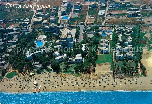 AK / Ansichtskarte Amoudara_Crete Fliegeraufnahme Strand 