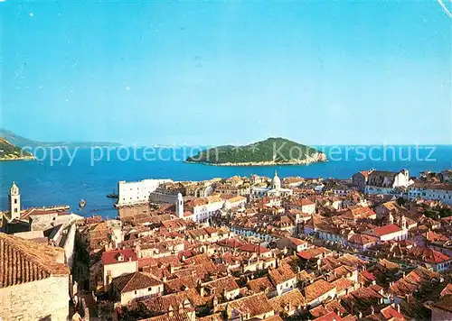 AK / Ansichtskarte Dubrovnik_Ragusa Panorama Daecher Dubrovnik Ragusa