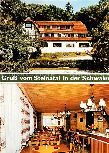 AK / Ansichtskarte Steinatal Gasthaus Pension Steinatal Gastraum Steinatal