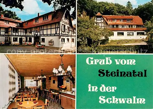 AK / Ansichtskarte Steinatal Gasthaus Pension Steinatal Gastraum Steinatal