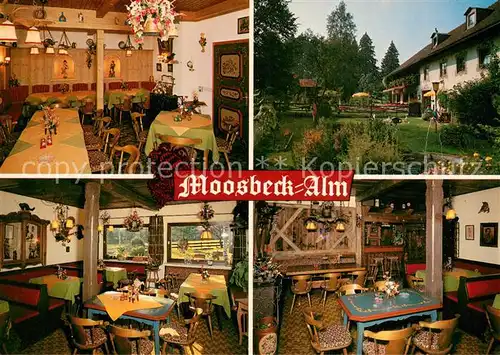 AK / Ansichtskarte Rottenbuch_Oberbayern Hotel Gasthof Moosbeck Alm Gastraum Garten Rottenbuch Oberbayern