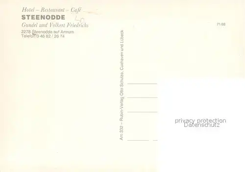 AK / Ansichtskarte Steenodde Restaurant Cafe Hotel Steenodde Aussenansicht Steenodde