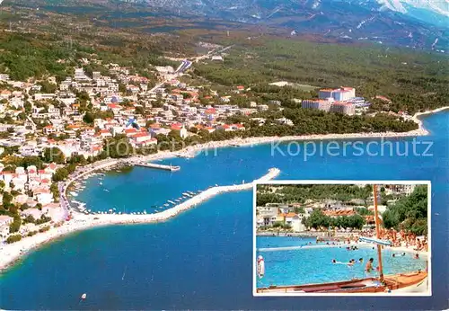 AK / Ansichtskarte Baska_Voda Panorama Kuestenort Strand Baska_Voda