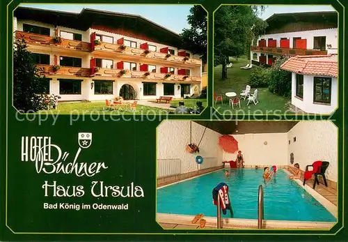 AK / Ansichtskarte Bad_Koenig_Odenwald Hotel Buechner Haus Ursula Hallenbad Bad_Koenig_Odenwald