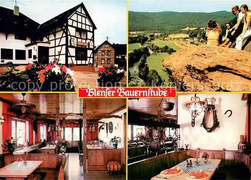 AK / Ansichtskarte Blens Blenser Bauernstube Gaststaette Pension Landschaftspanorama Felsen Blens