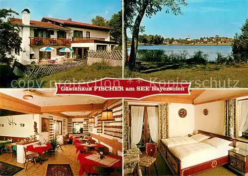 AK / Ansichtskarte Bad_Bayersoien Gaestehaus Fischer am See Restaurant Fremdenzimmer Bad_Bayersoien