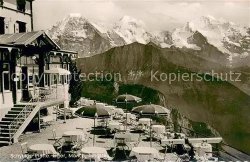 AK / Ansichtskarte Schynige_Platte Restaurant Eger Moench Jungfrau Schynige_Platte