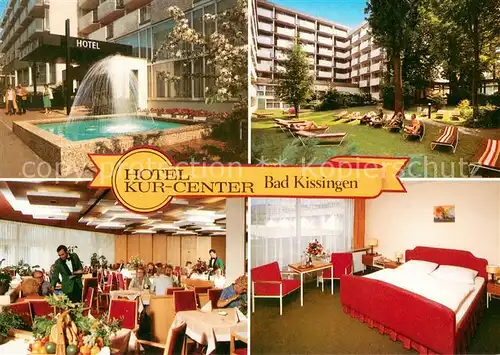 AK / Ansichtskarte Bad_Kissingen Hotel Kur Center Restaurant Fremdenzimmer Liegewiese Bad_Kissingen
